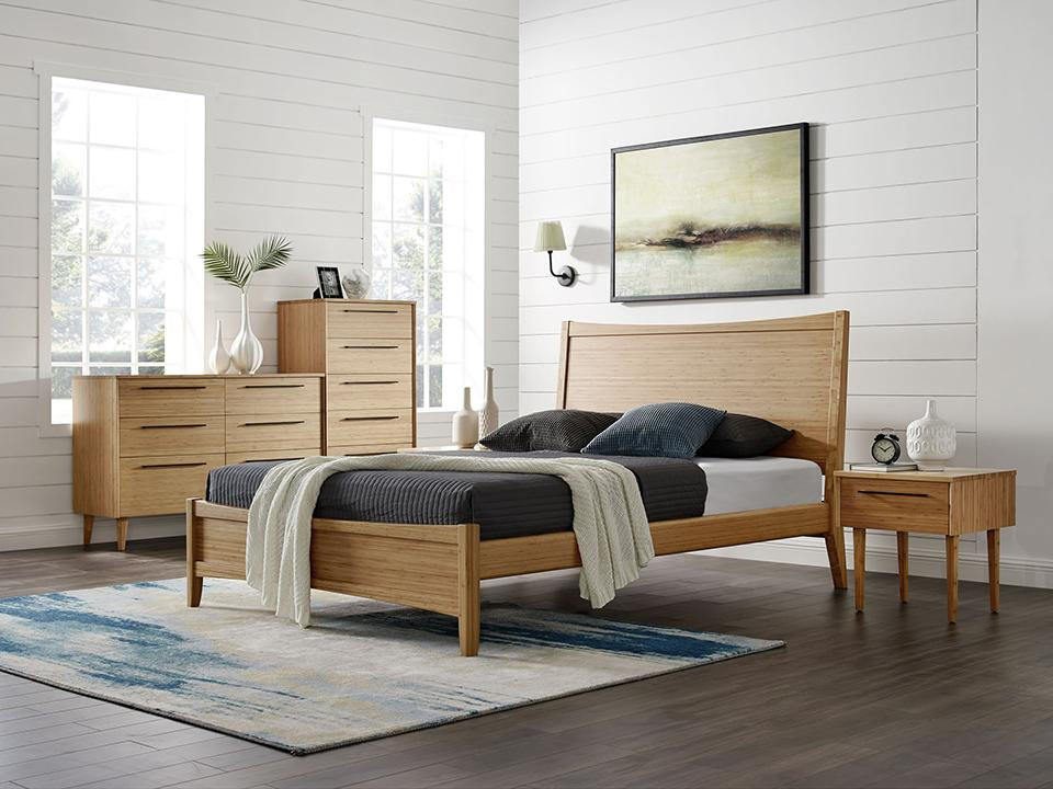 Eco Ridge by Greenington Modern and Sustainable Willow Queen Bamboo Platform Bed in Caramelized Finish