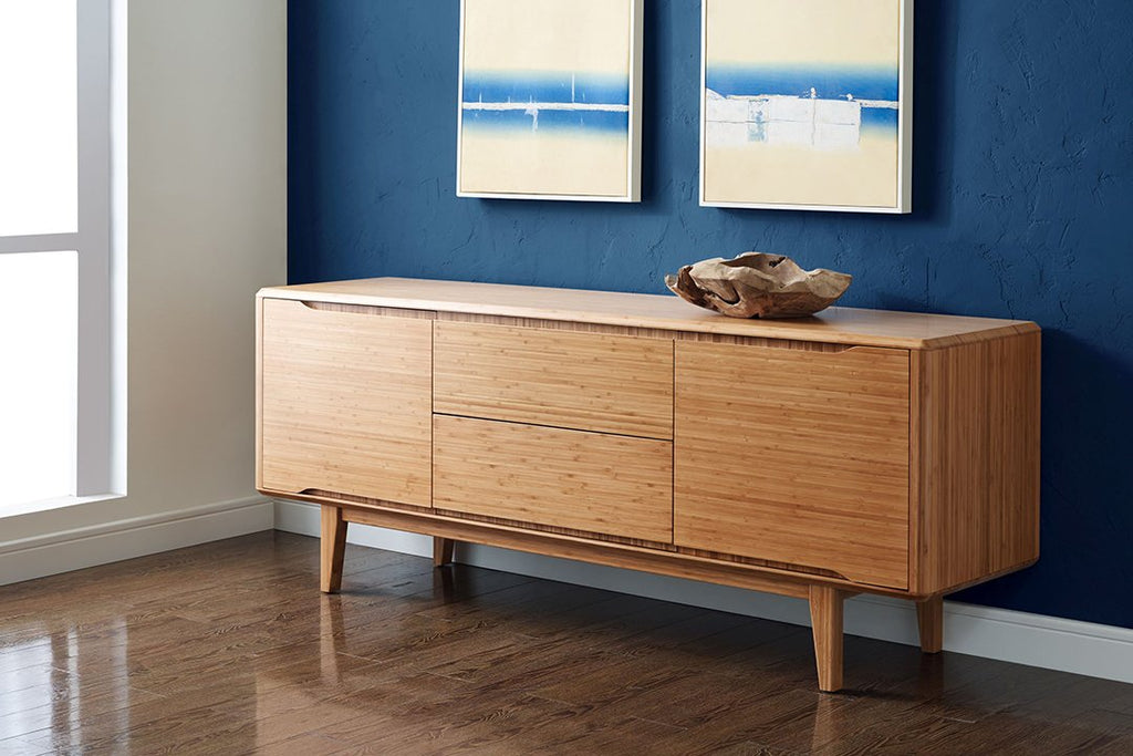 Greenington's Modern and Sustainable Currant Solid Bamboo Dining Sideboard Buffet Media Center in Caramelized Finish