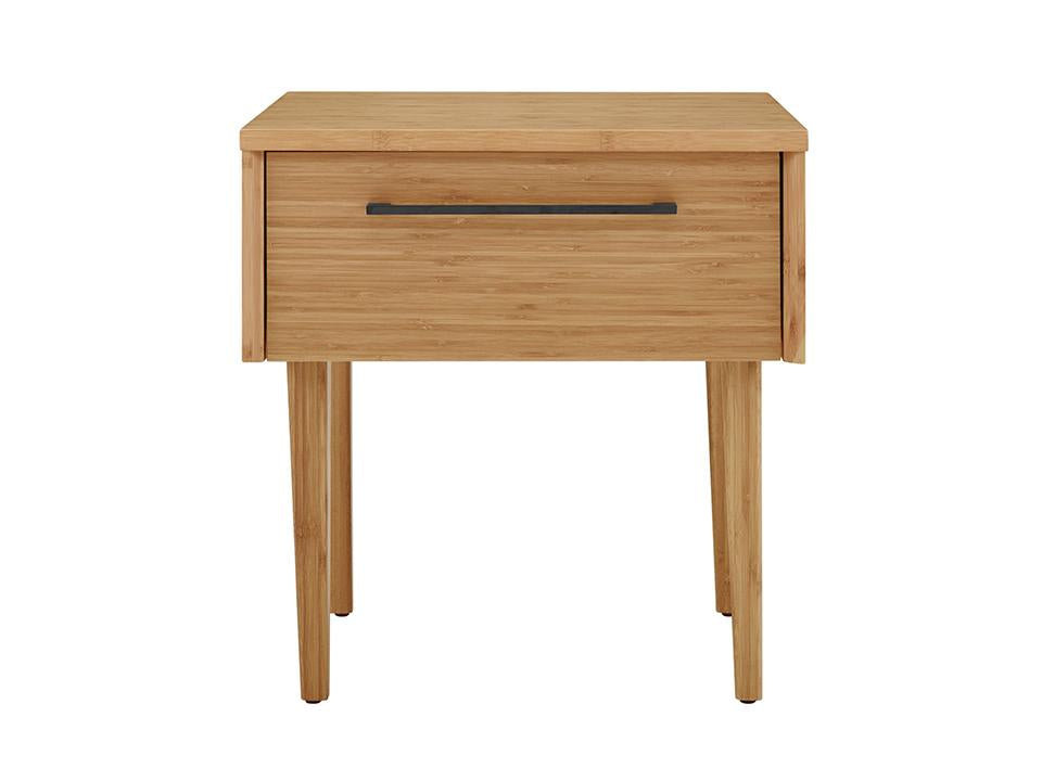 Greenington's Modern and Sustainable Sienna Solid Bamboo Bedroom 1 Drawer Nightstand in Caramelized Finish
