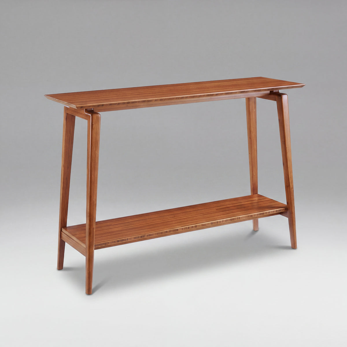 Greenington Antares Console Table in Amber bamboo, shown on a plain background