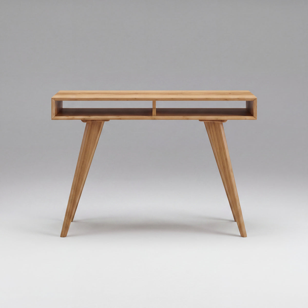 Greenington Azara Console Table in Caramelized bamboo, shown on a plain background