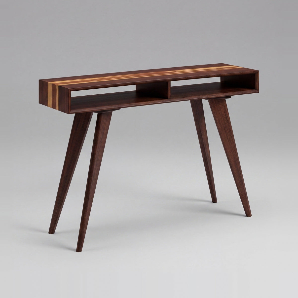 Greenington Azara Console Table in Sable bamboo, on a studio background