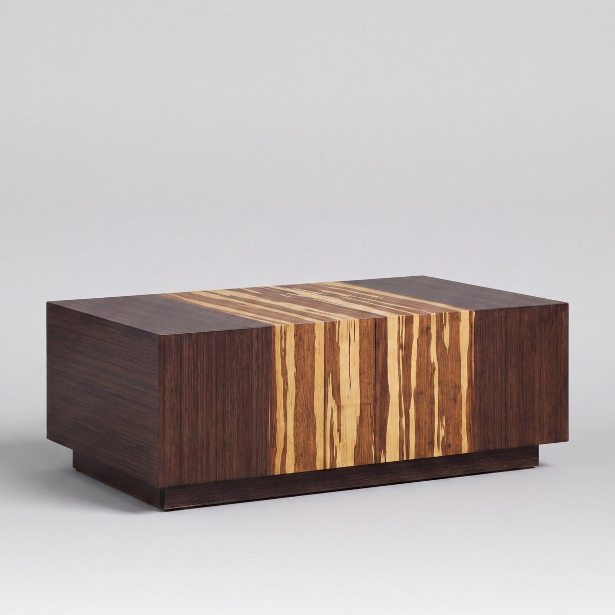 Greenington Azara Cube Rectangular Coffee Table in Sable bamboo, on a studio background