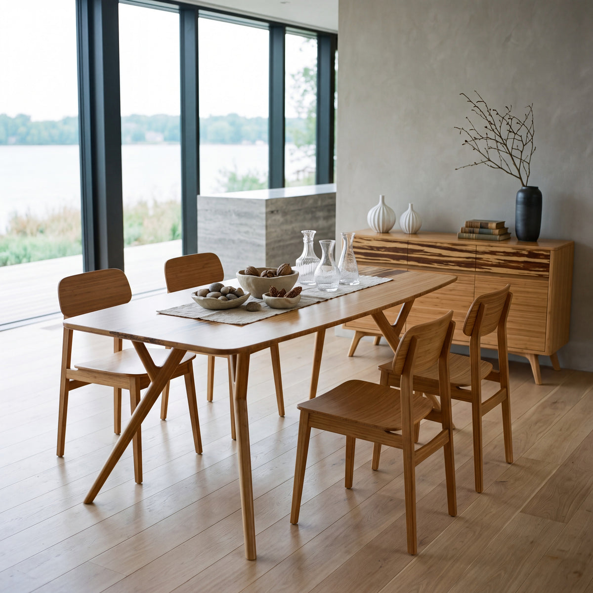 Azara dining table in Caramelized