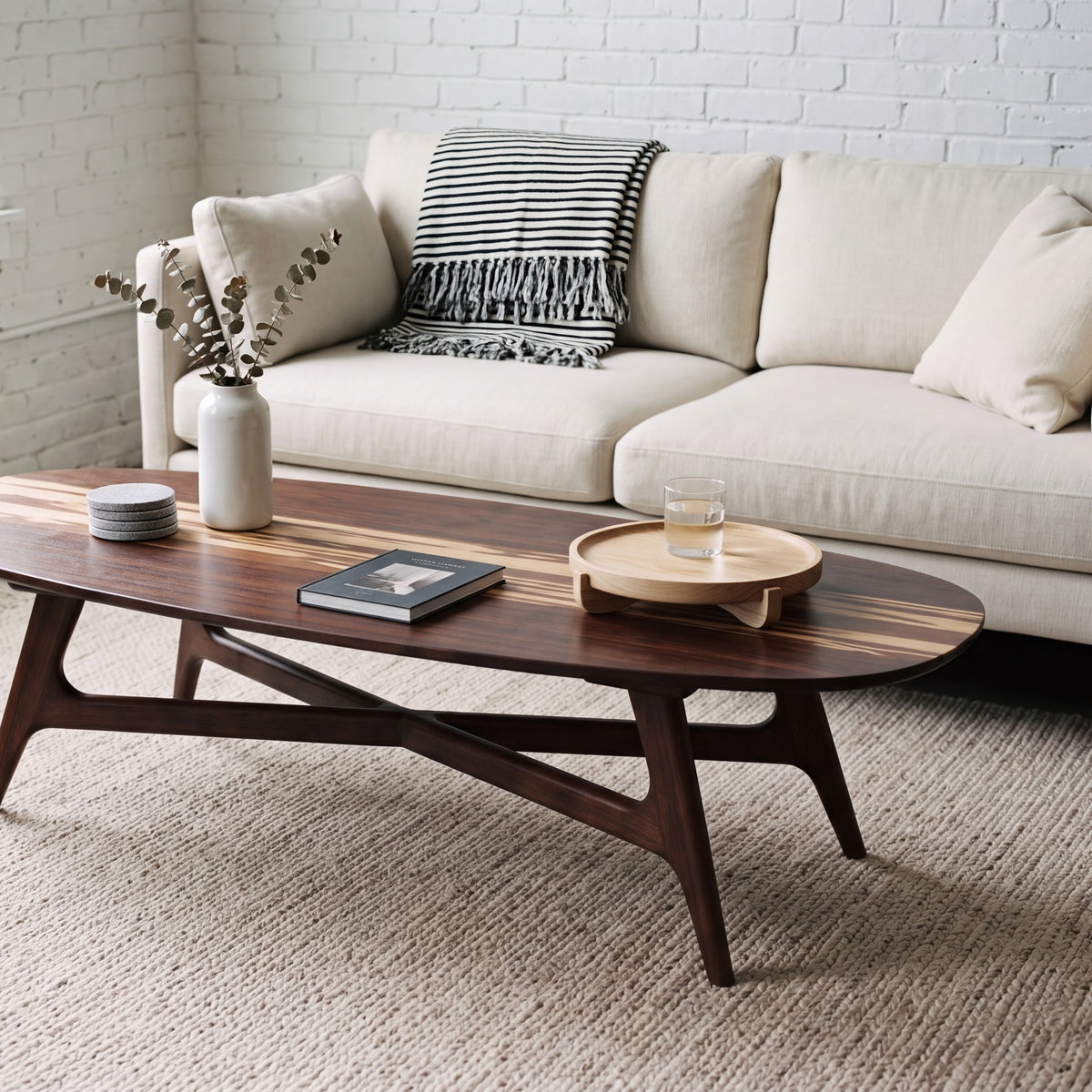 Azara Ellipse coffee table in Sable