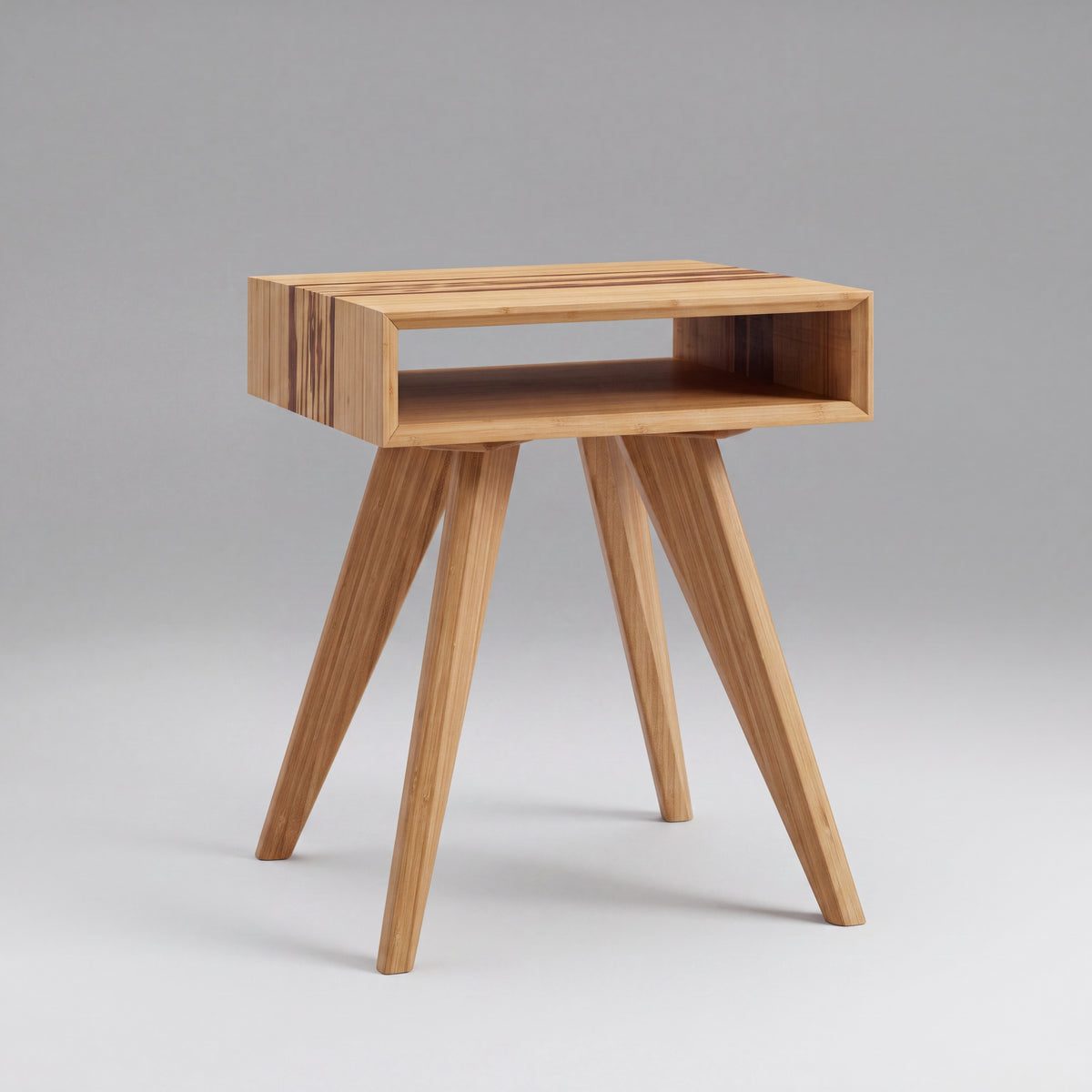 Greenington Azara End Table in Caramelized bamboo, on a studio background