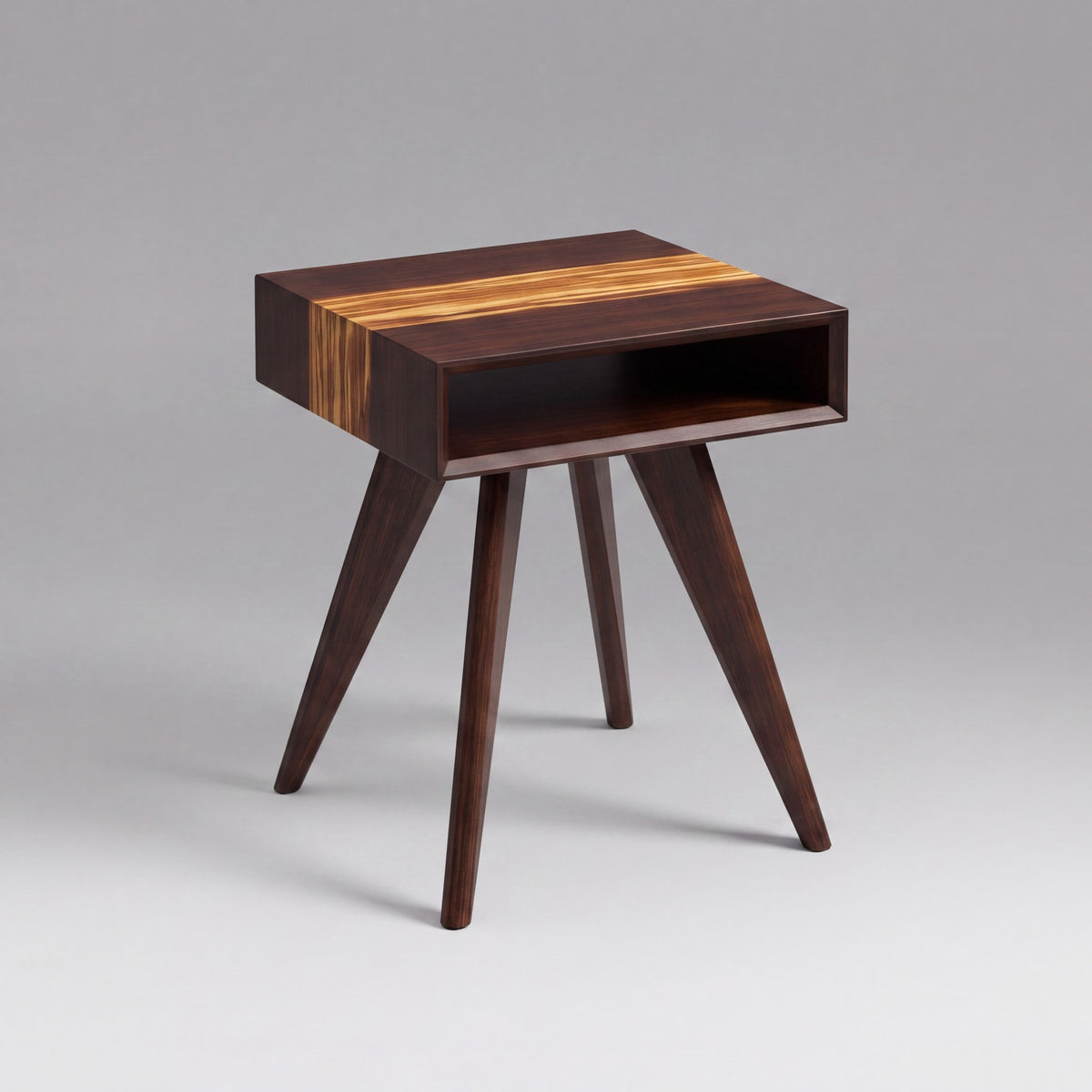 Greenington Azara End Table in Sable bamboo, studio photo on a plain background