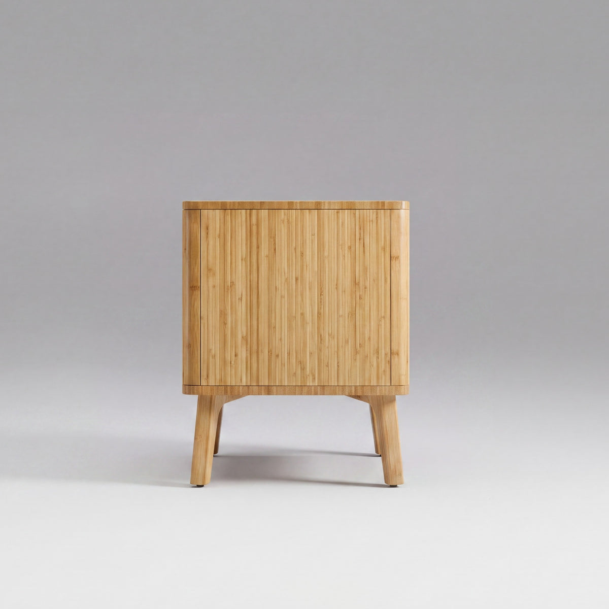 Greenington Azara Media Cabinet in Caramelized bamboo, studio photo on a plain background