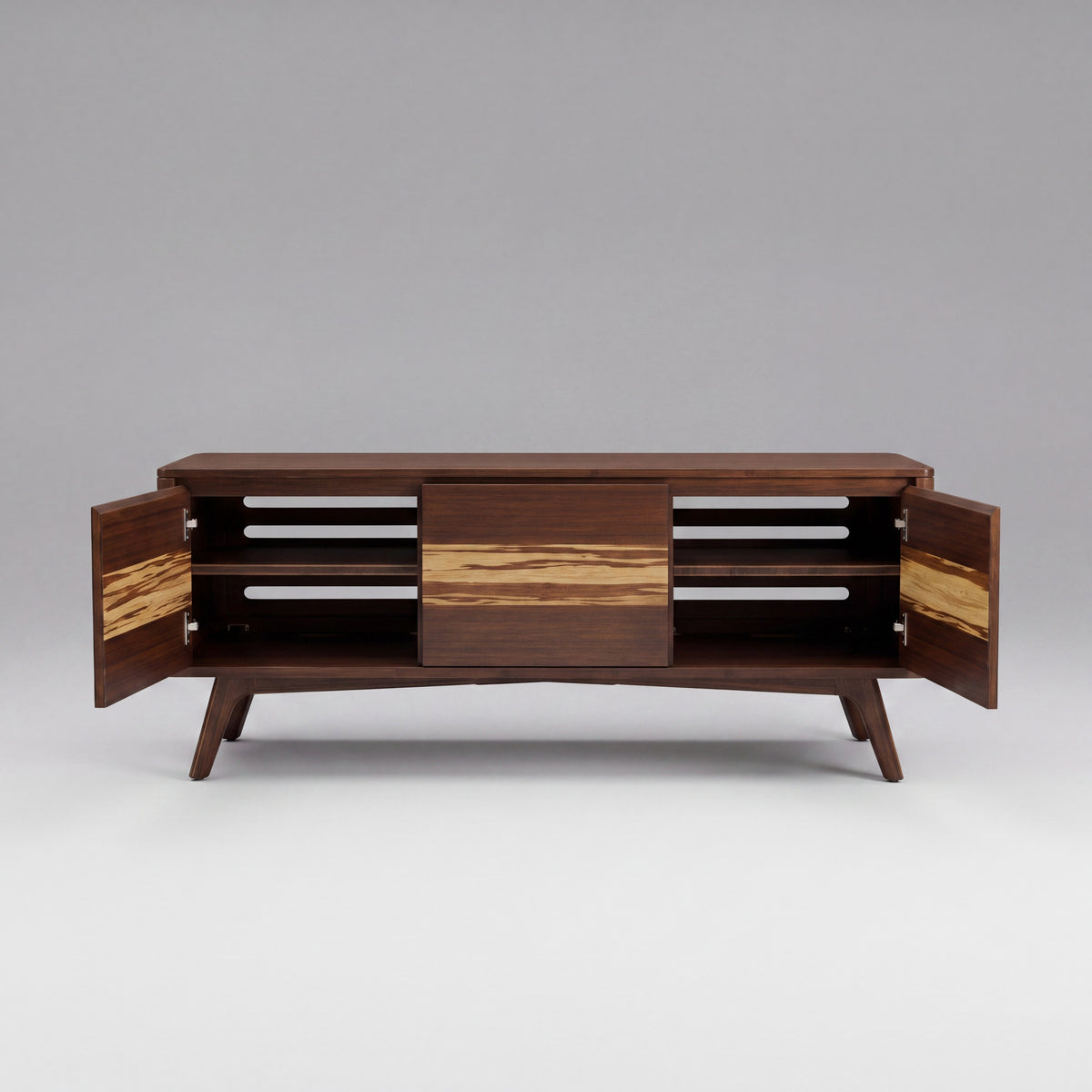Greenington Azara Media Cabinet in Sable bamboo, studio photo on a plain background