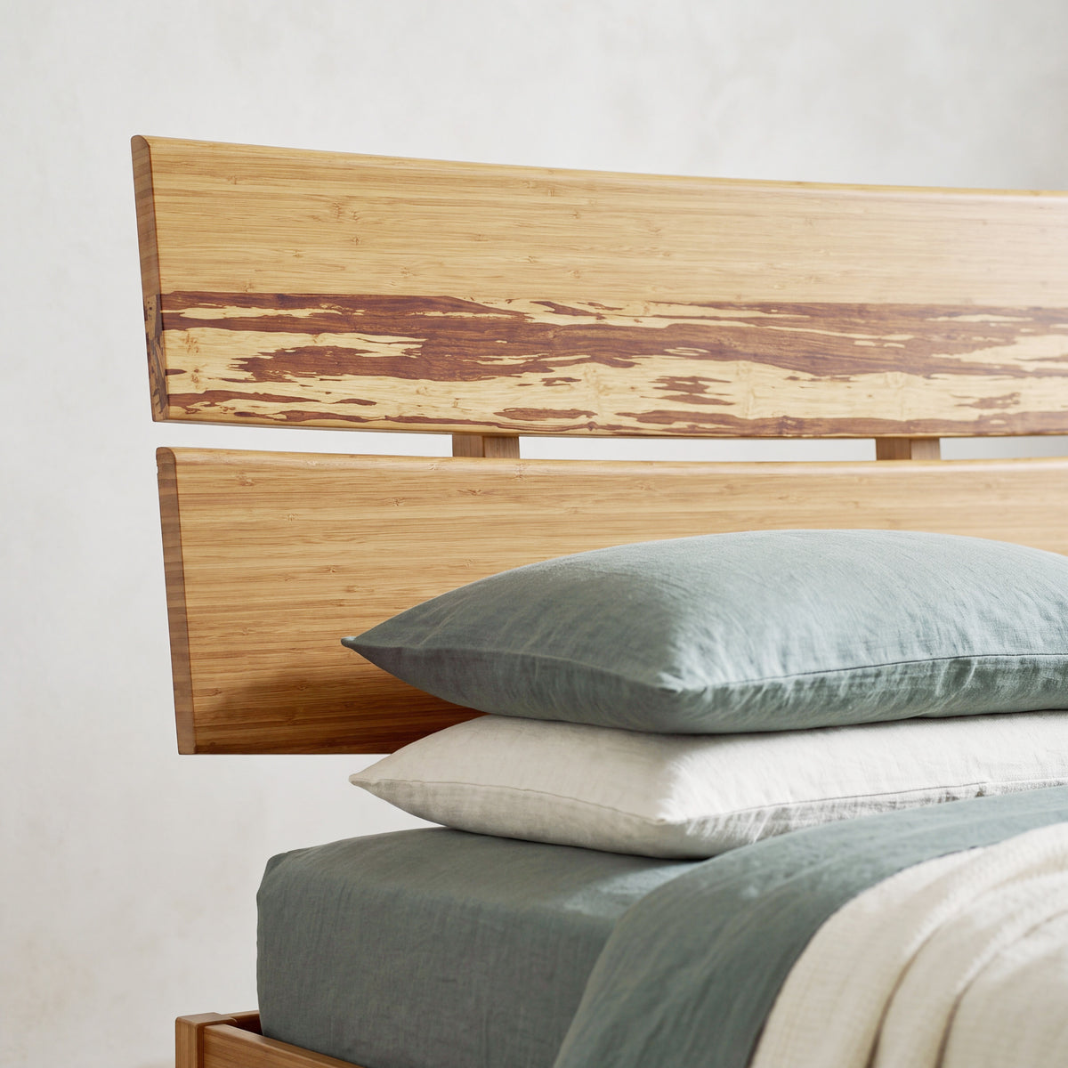 Greenington Azara Platform Bed in Caramelized bamboo, in a bedroom setting