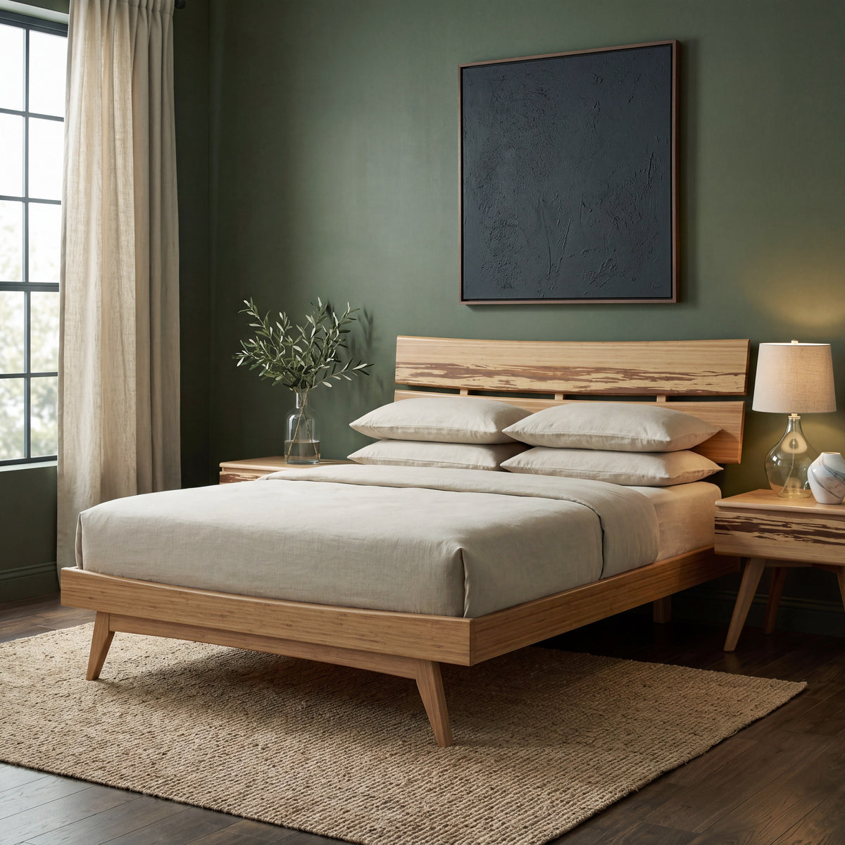 Greenington Azara Platform Bed in Caramelized bamboo