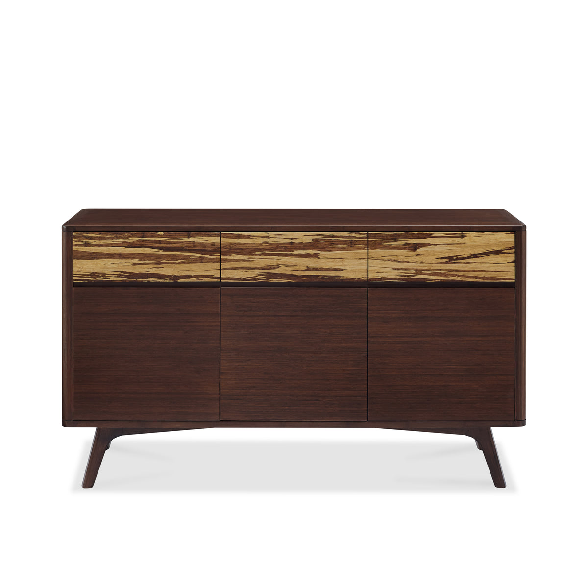 Greenington Azara Sideboard in Sable bamboo, front view on a white background