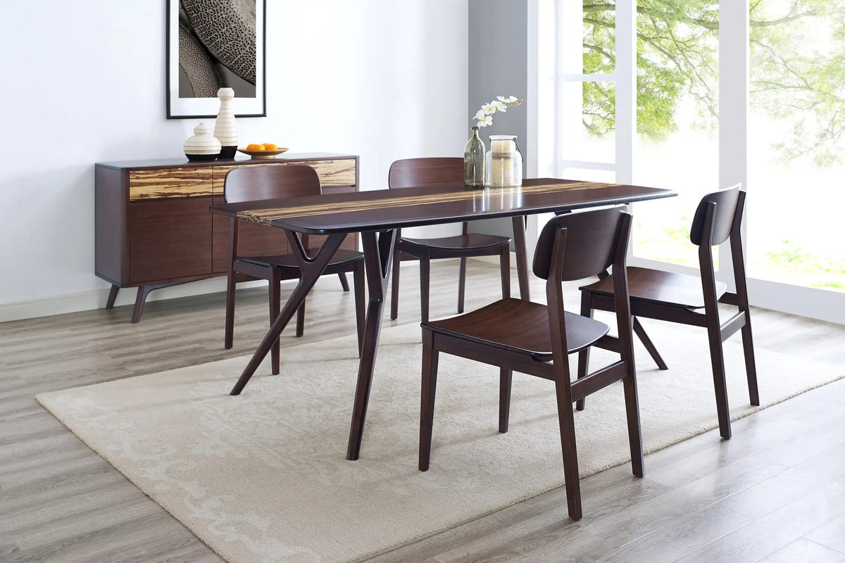 Greenington Azara Sideboard in Sable bamboo, in a dining room setting