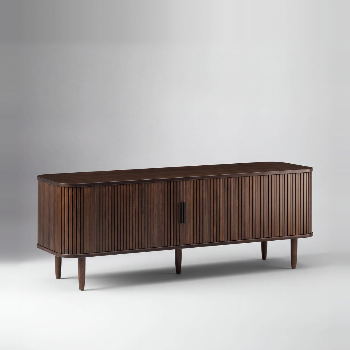 Greenington Carmel Console in Black Walnut bamboo, on a studio background