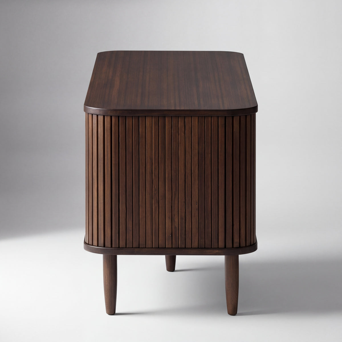 Greenington Carmel Console in Black Walnut bamboo, studio photo on a plain background