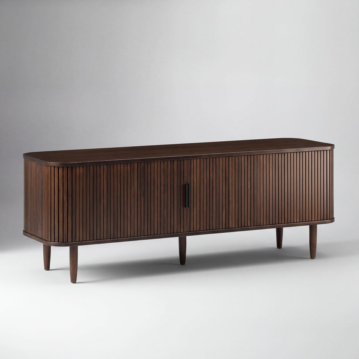 Greenington Carmel Console in Black Walnut bamboo, on a studio background