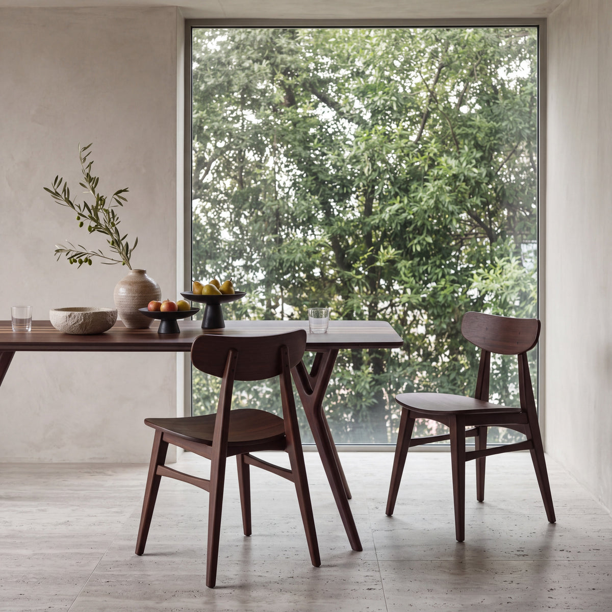 Greenington Cassia Dining Chair in Sable bamboo, pictured in a dining room