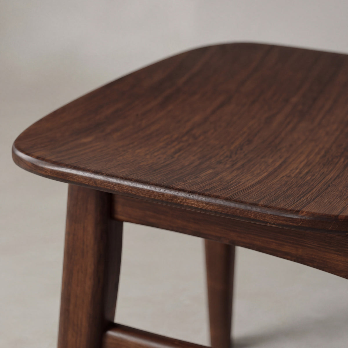 Close-up of the seat on the Greenington Cassia Dining Chair in Sable bamboo
