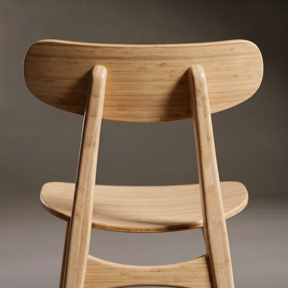 Detail of the backrest on the Greenington Cassia Dining Chair in Wheat bamboo