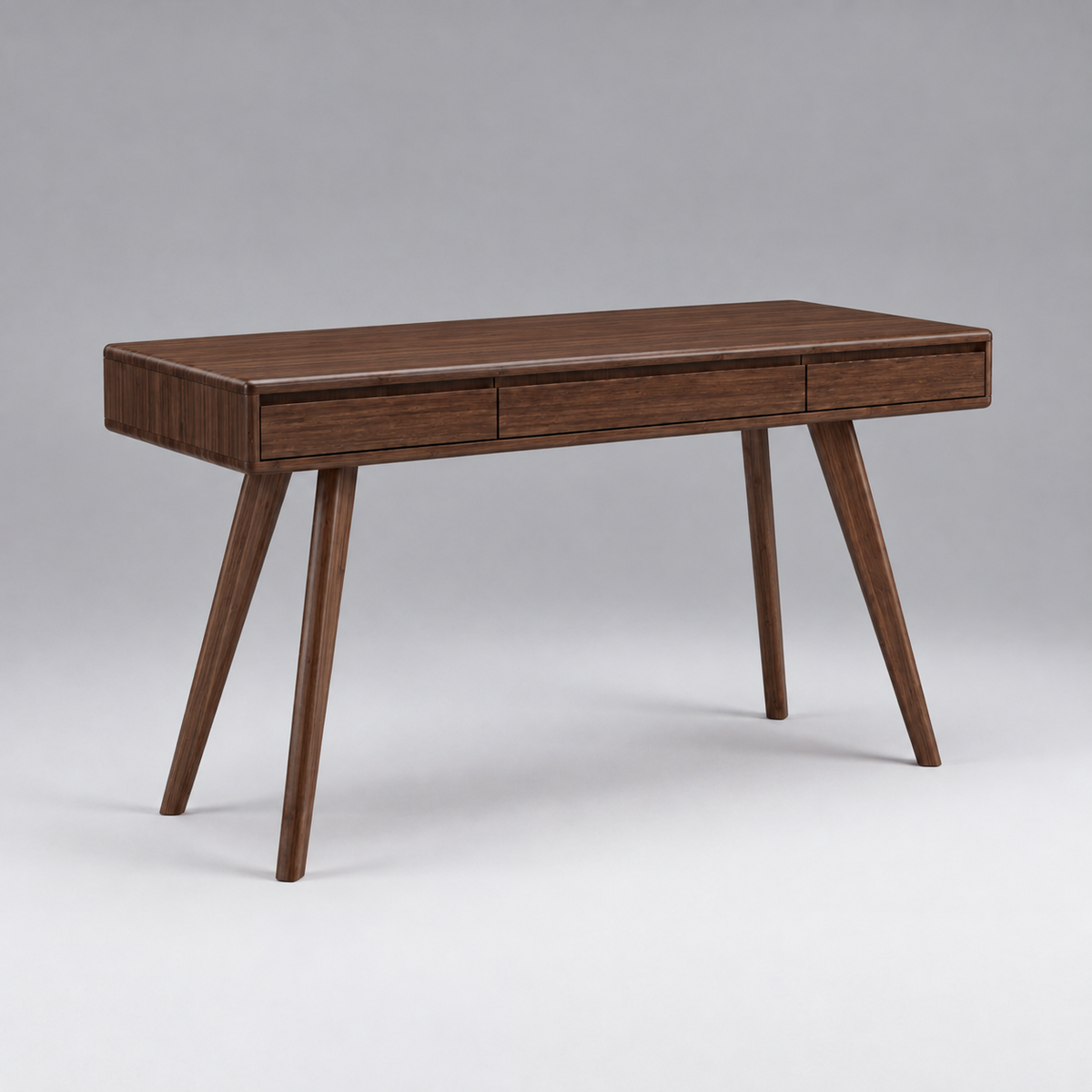 Greenington Currant Writing Desk in Black Walnut bamboo, shown on a plain background
