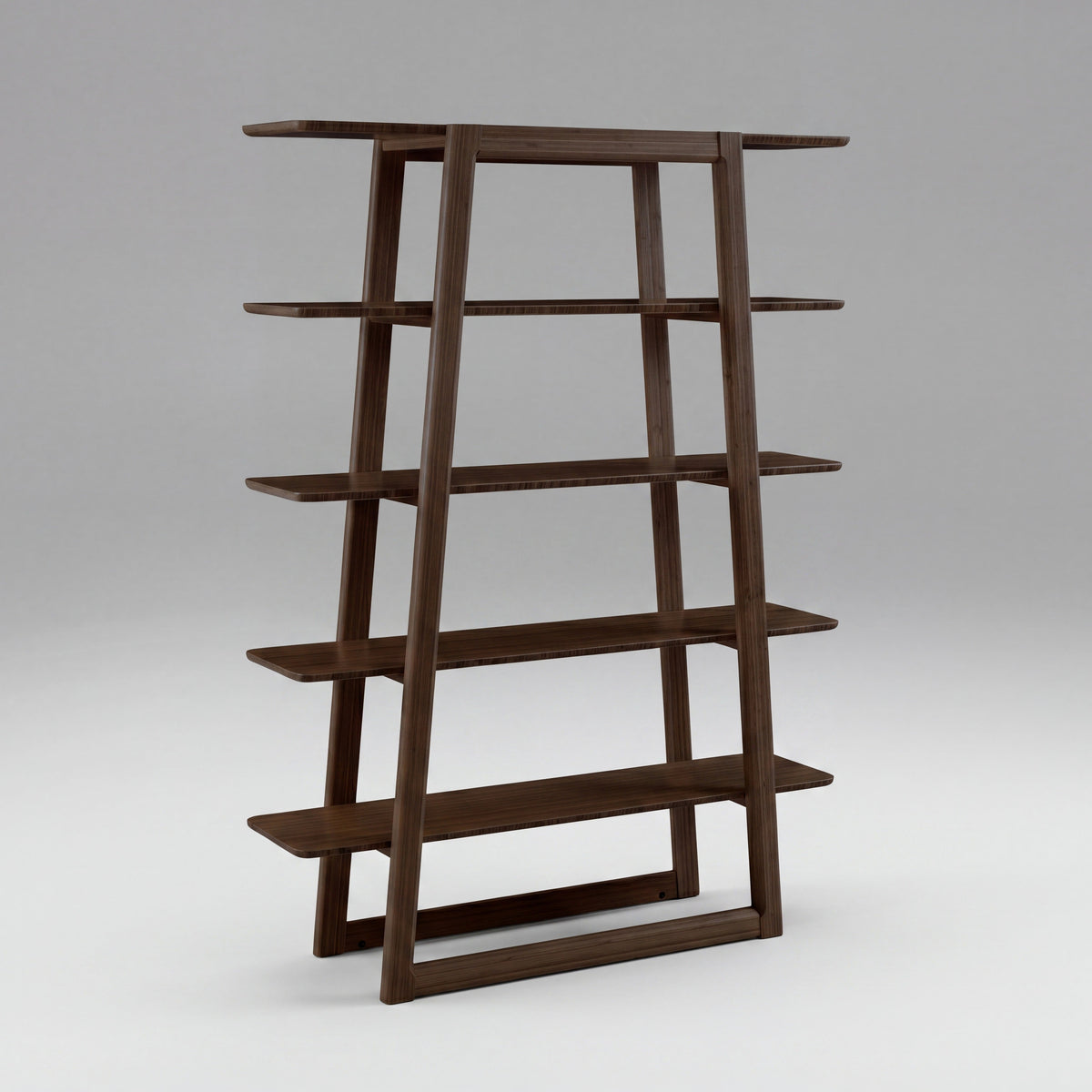 Greenington Currant Bookshelf in Black Walnut bamboo, on a studio background