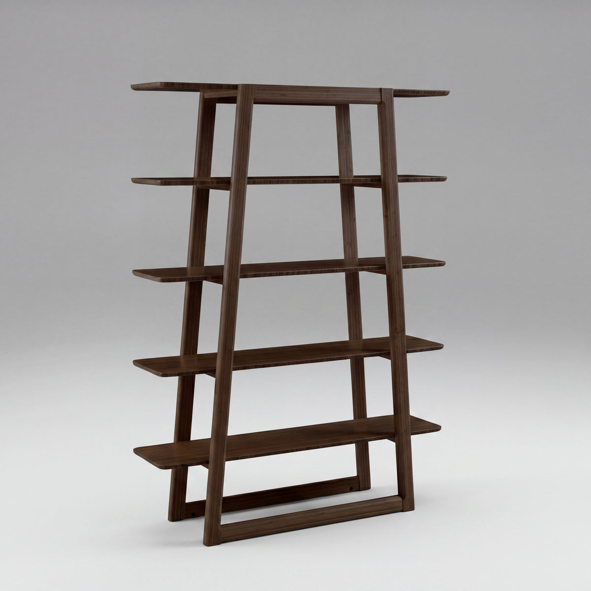 Greenington Currant Bookshelf in Black Walnut bamboo, on a studio background