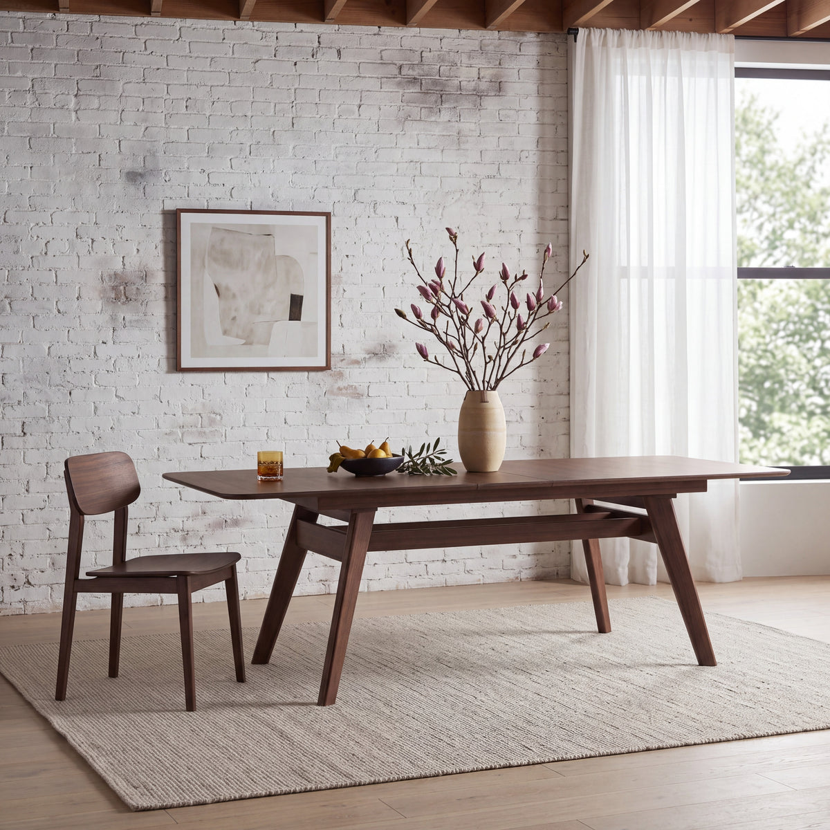 Greenington Currant Chair in Black Walnut bamboo, pictured in a dining room