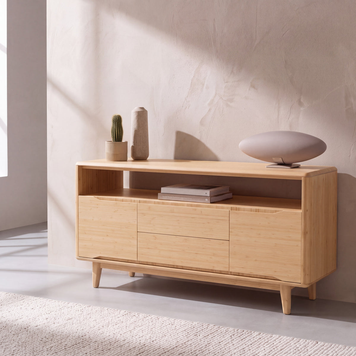 Greenington Currant Media Table in Caramelized bamboo