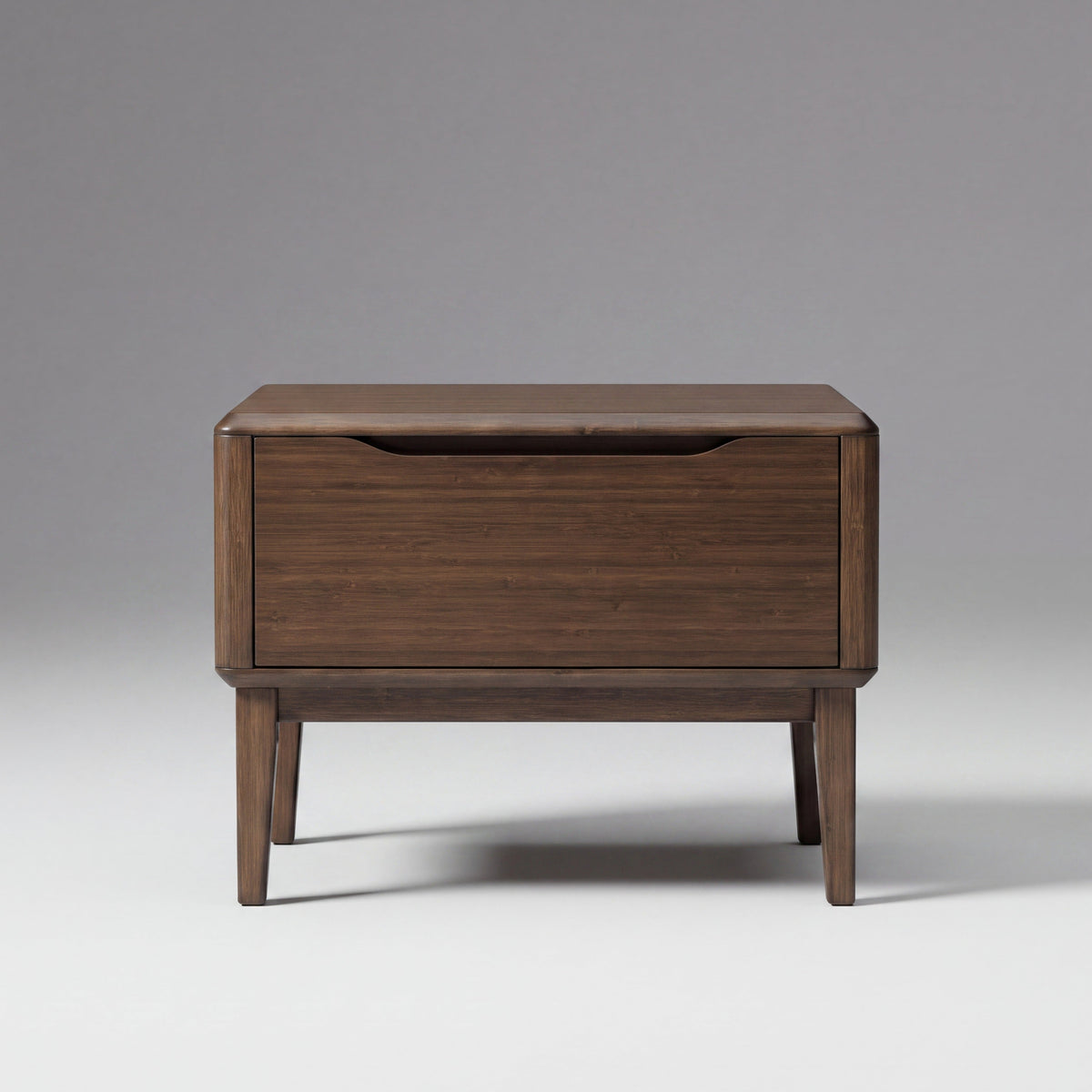 Greenington Currant Nightstand in Black Walnut bamboo, on a studio background