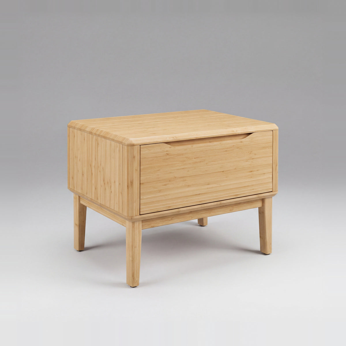 Greenington Currant Nightstand in Caramelized bamboo, on a studio background