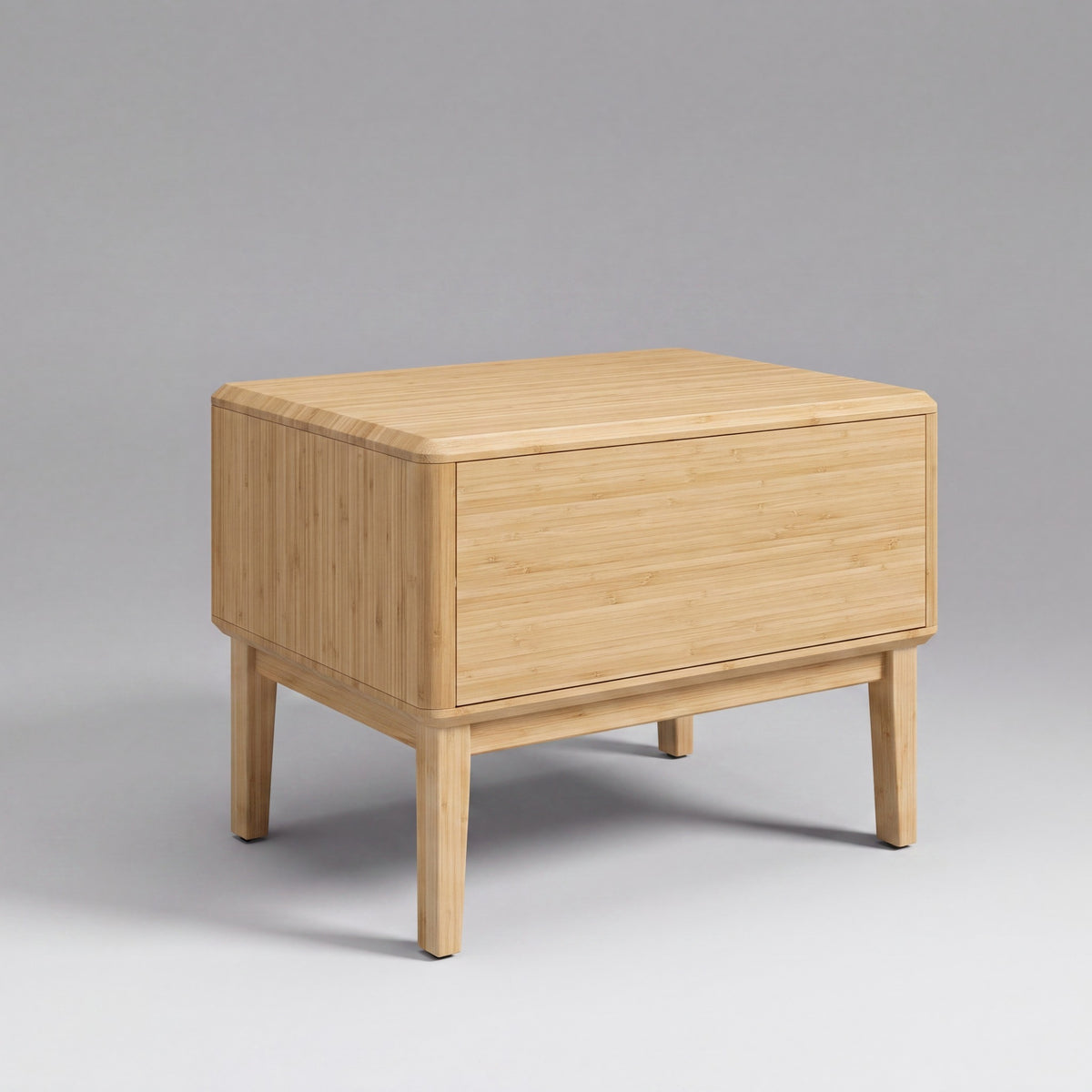 Greenington Currant Nightstand in Caramelized bamboo, studio photo on a plain background