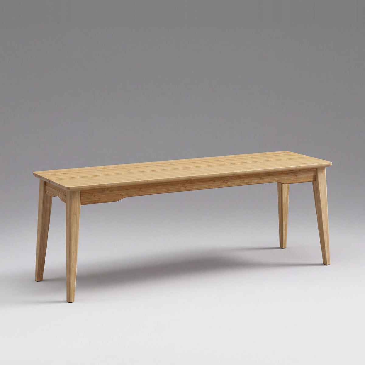 Greenington Currant Short Bench in Caramelized bamboo, on a studio background