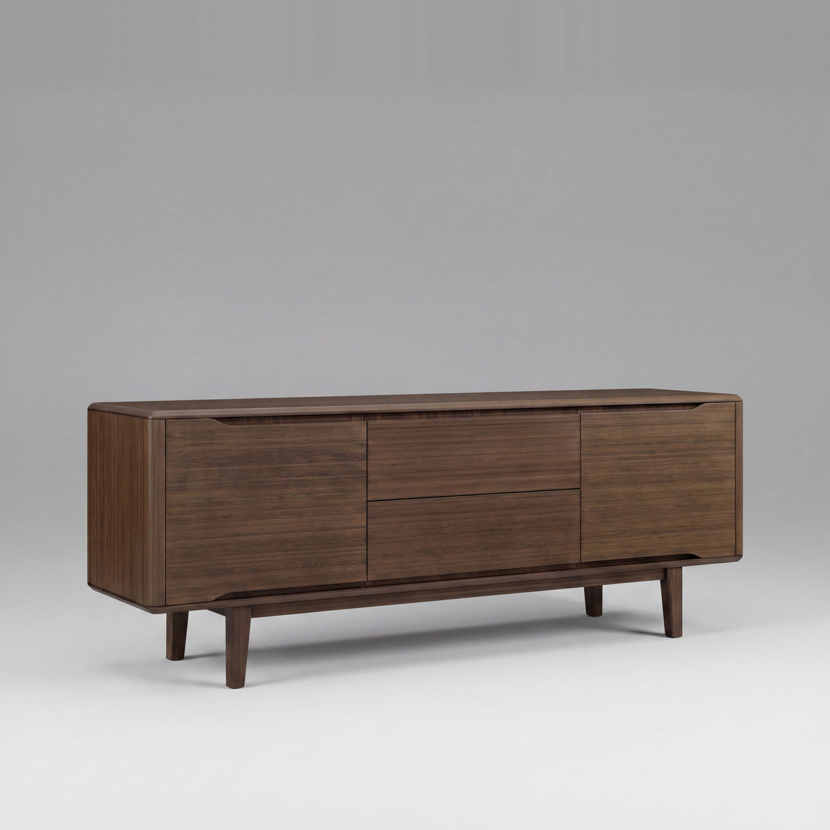 Greenington Currant Sideboard/Media Center in Black Walnut bamboo, on a studio background
