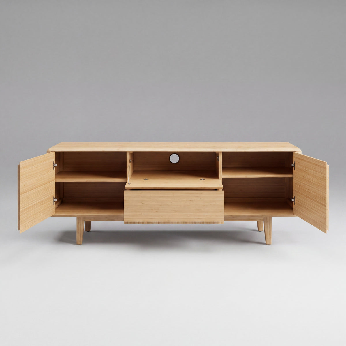 Greenington Currant Sideboard/Media Center in Caramelized bamboo, studio photo on a plain background
