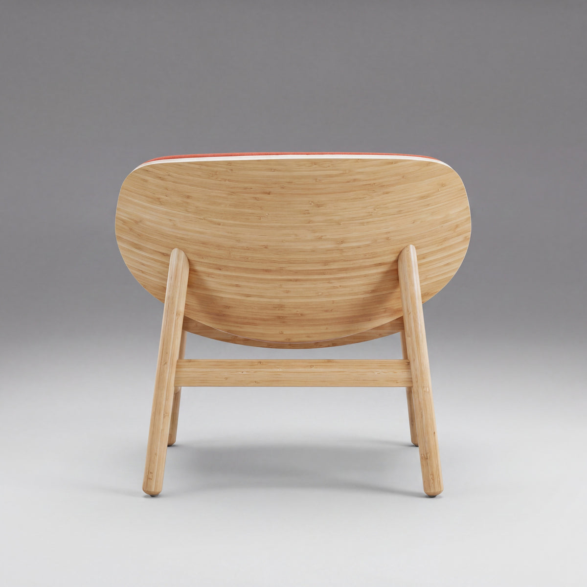 Greenington Danica Chair in Red fabric with a Wheat bamboo frame, shown on a plain background