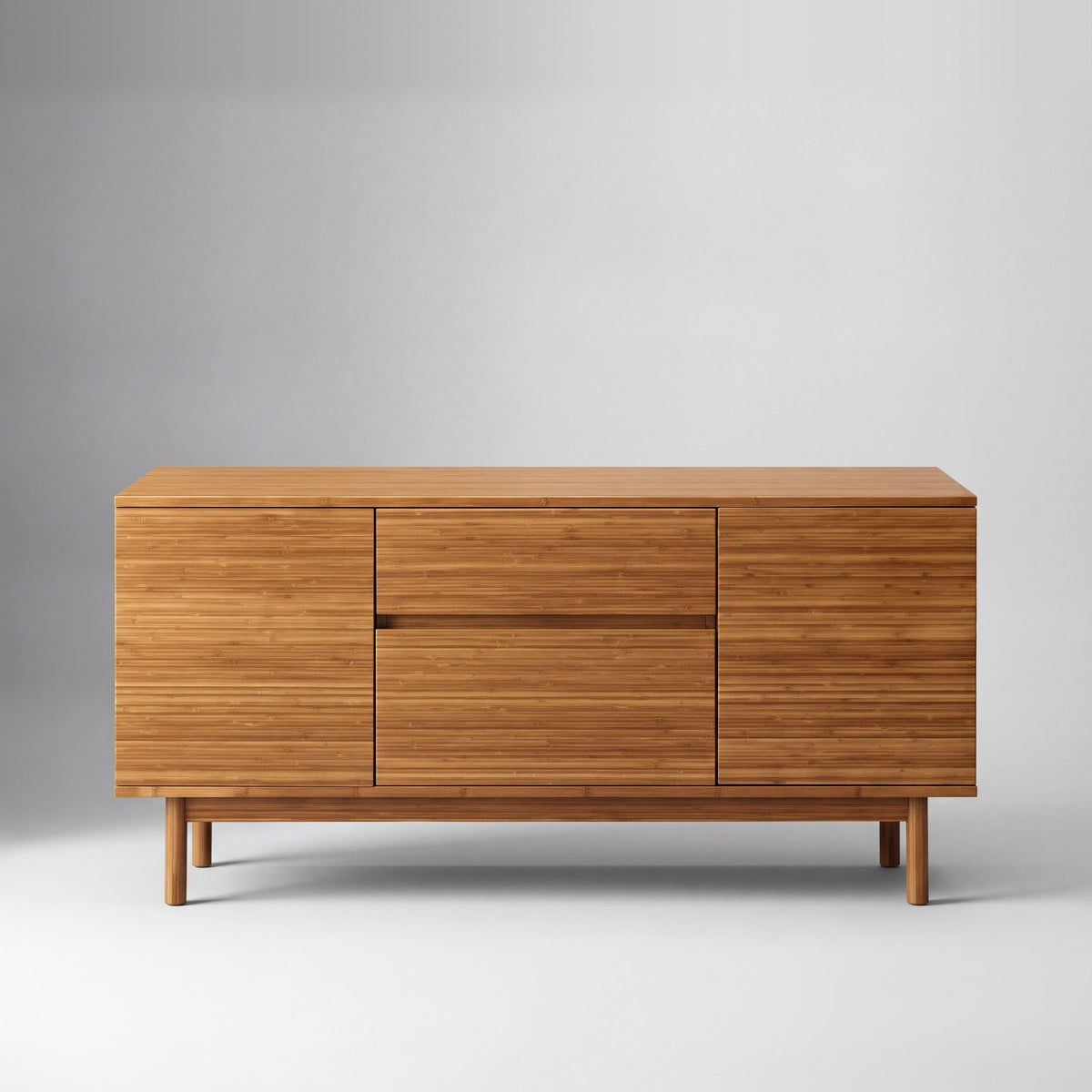 Greenington Erikka Console in Amber bamboo, on a studio background