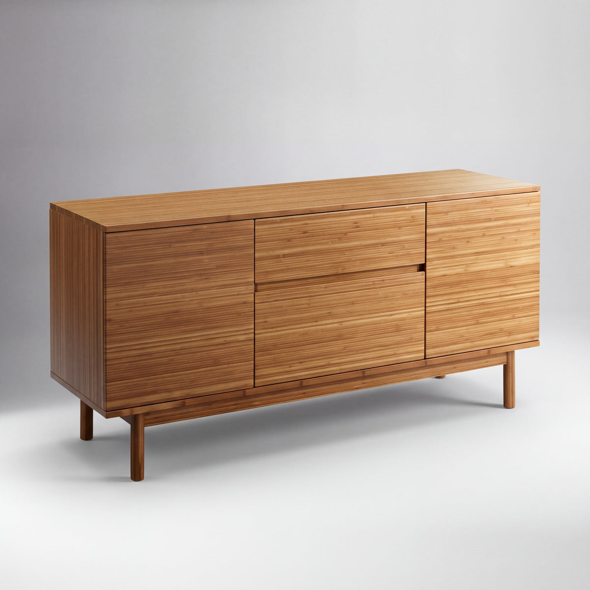 Greenington Erikka Console in Amber bamboo, shown on a plain background