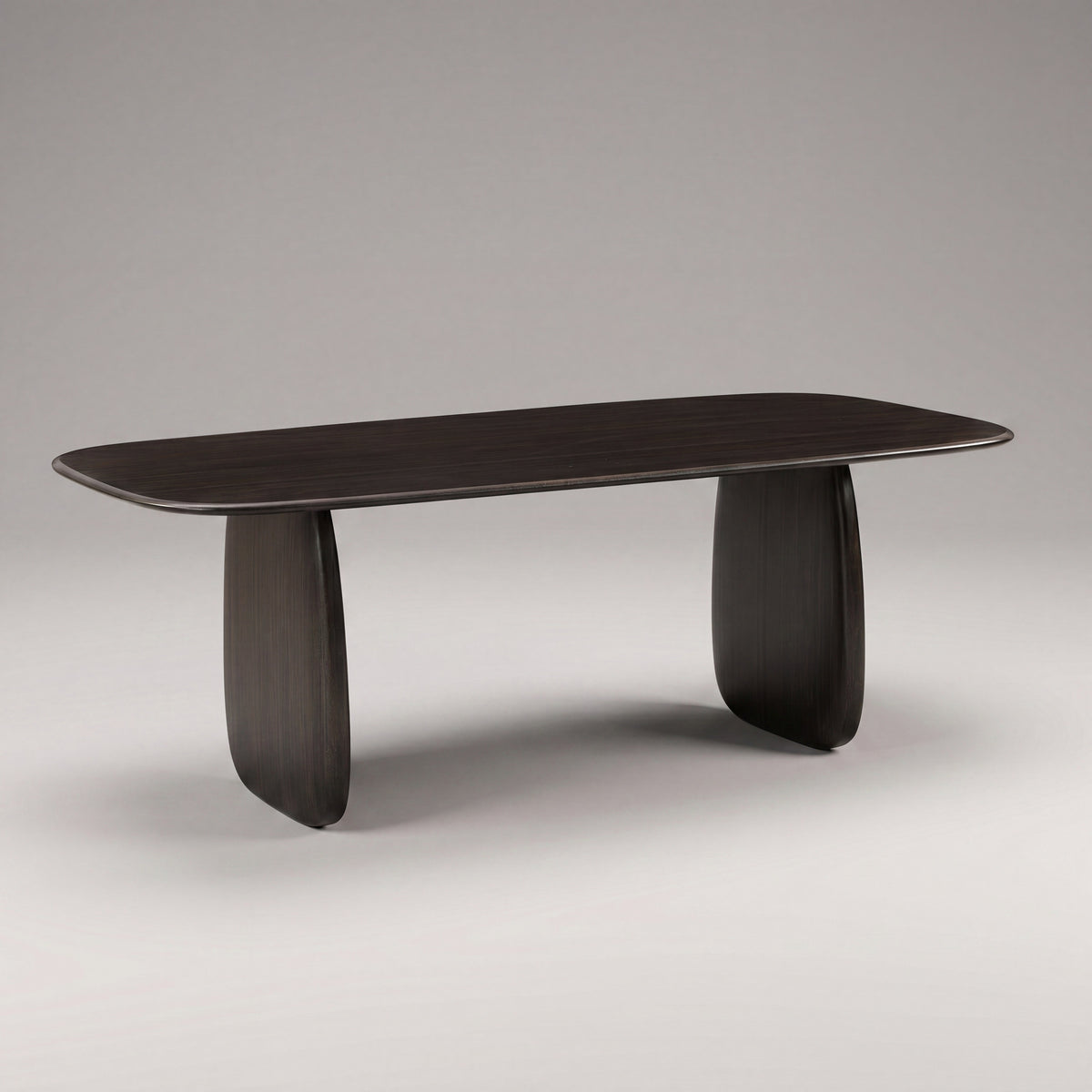 Greenington Aria Dining Table (84") in Caviar bamboo, on a studio background