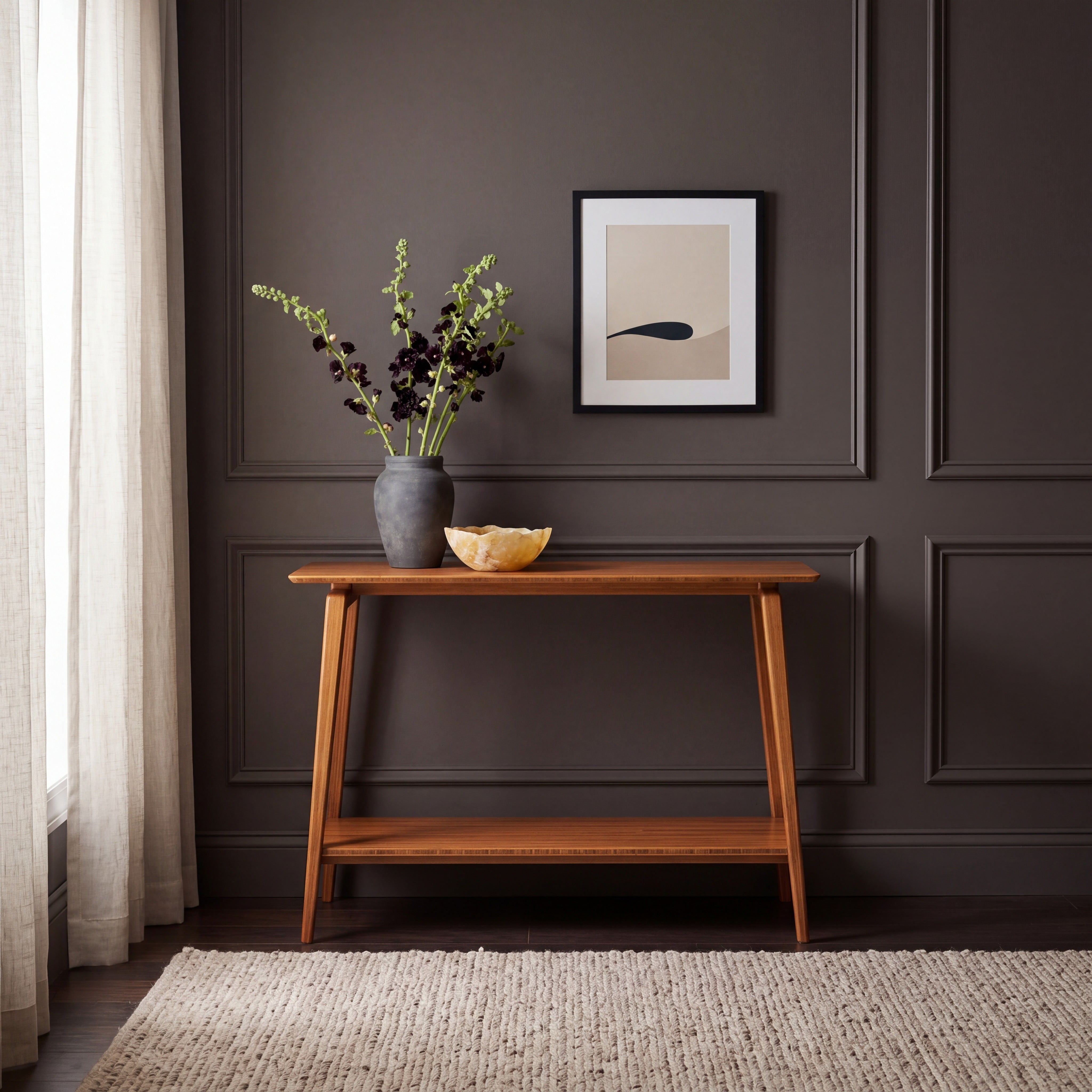 Greenington Antares Console Table in Amber Finish