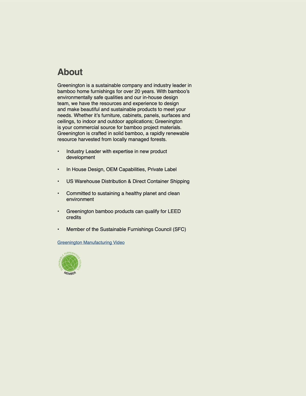 Greenington Contract Look Book, page 2