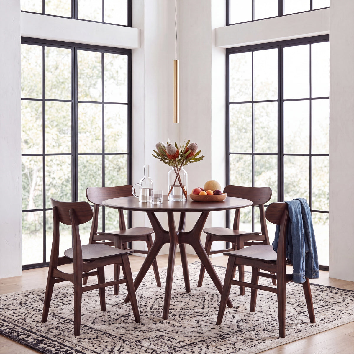 Sitka dining table in Black Walnut