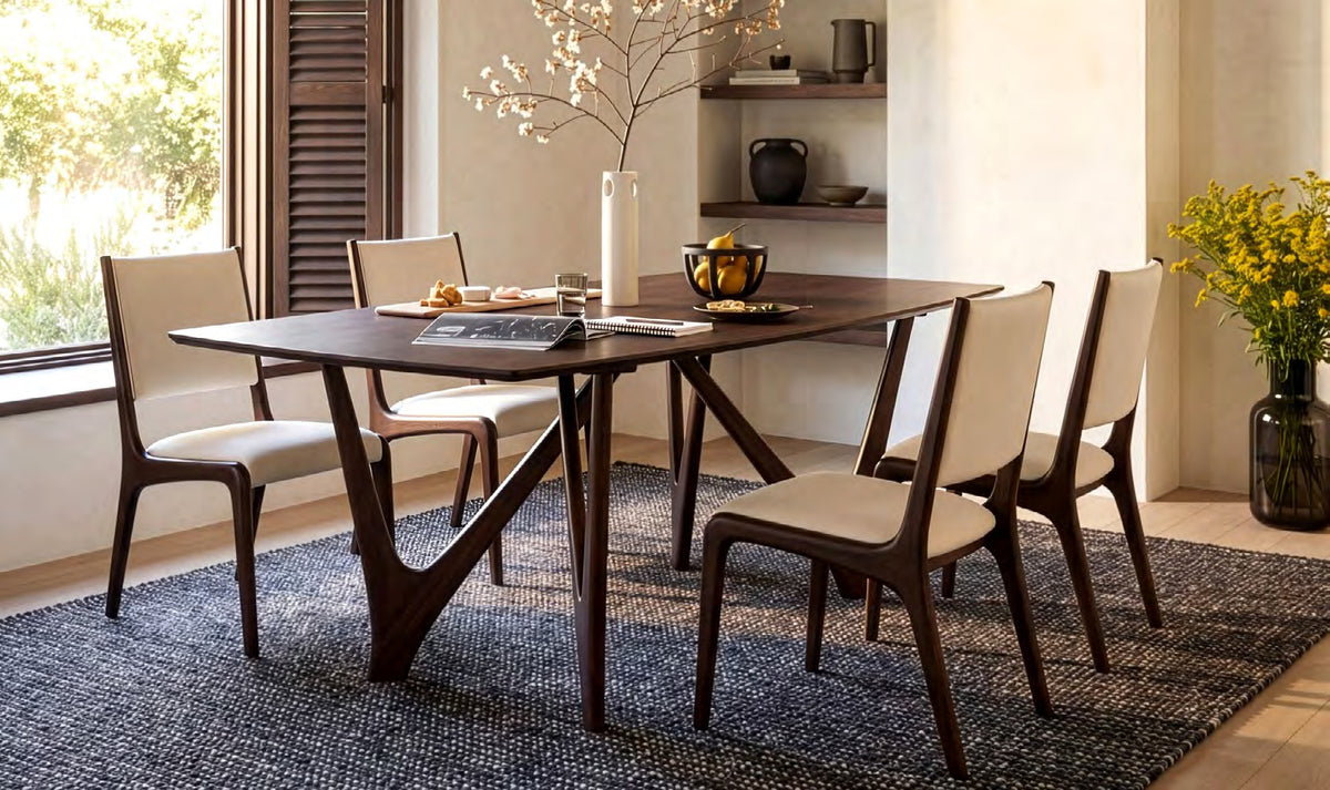 Vetra dining table in Black Walnut