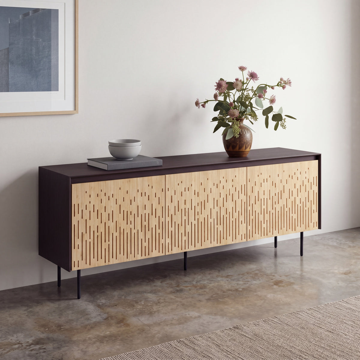 Greenington Hanna Console Caviar in Caviar and Wheat bamboo