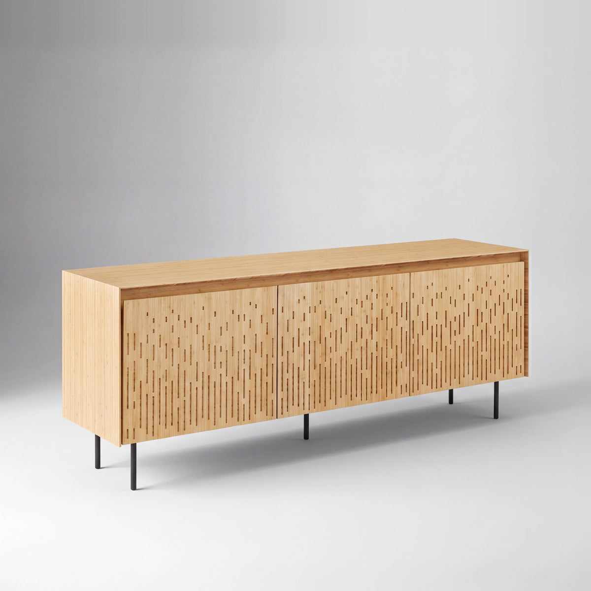 Greenington Hanna Console in Wheat bamboo, on a studio background