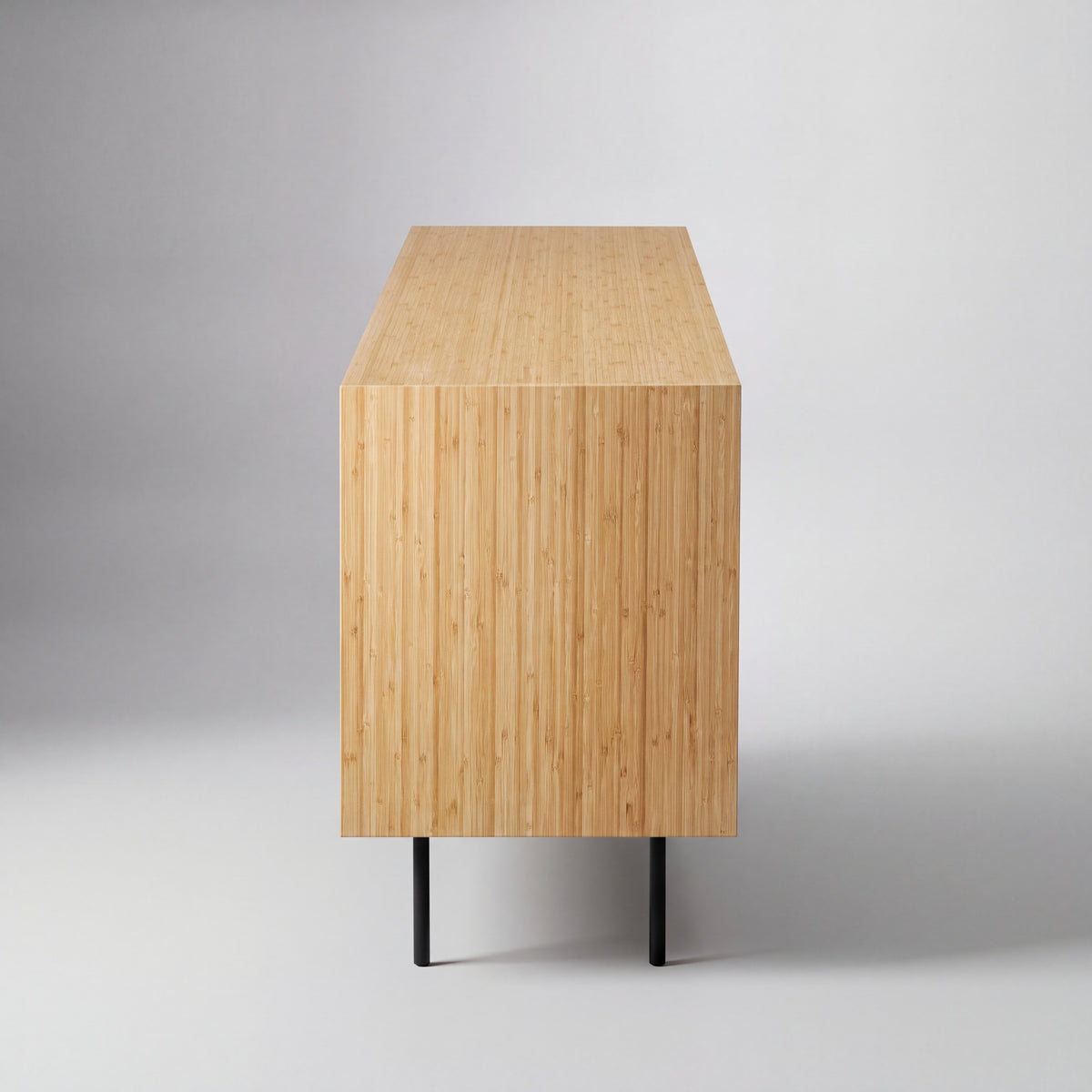 Greenington Hanna Console in Wheat bamboo, studio photo on a plain background