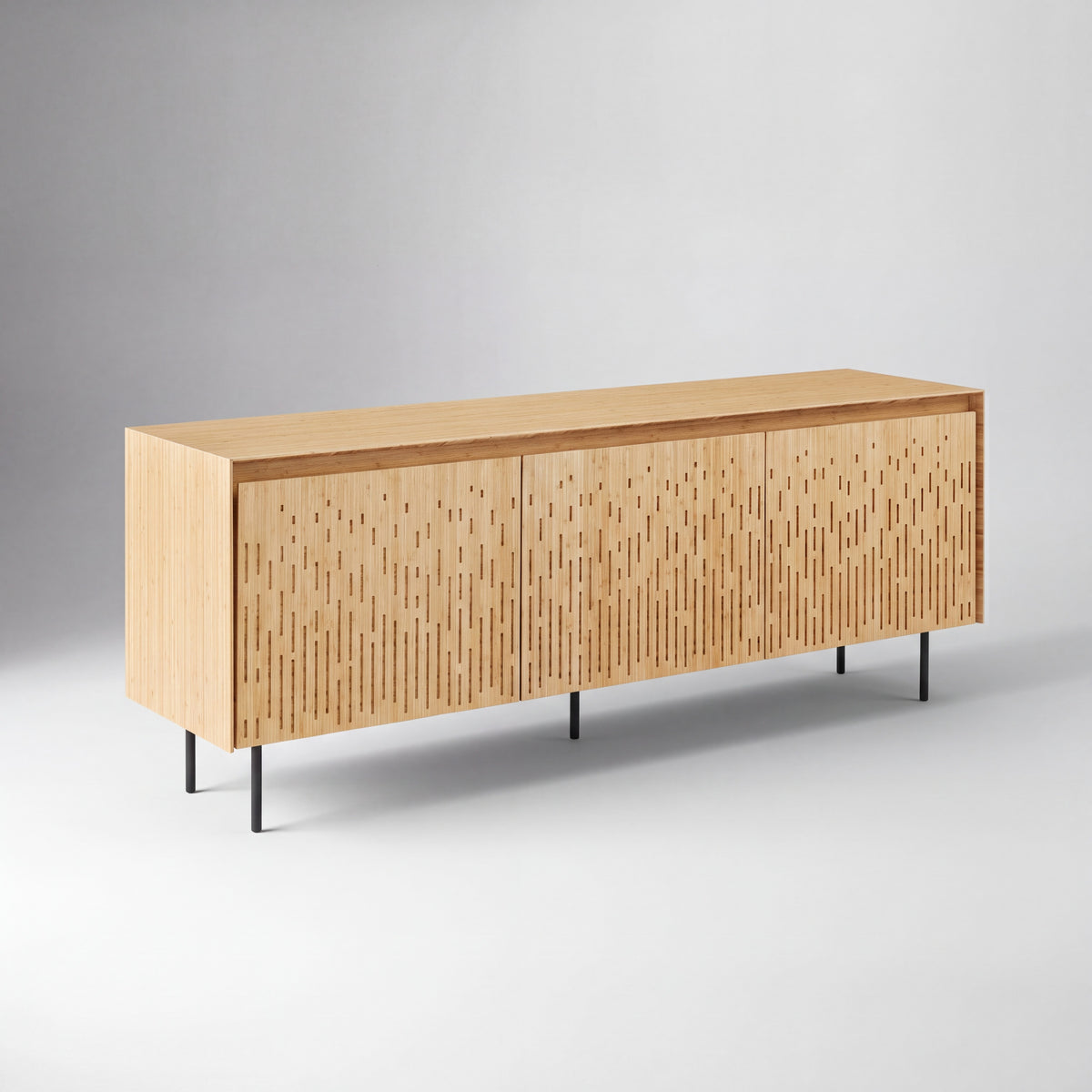 Greenington Hanna Console in Wheat bamboo, on a studio background