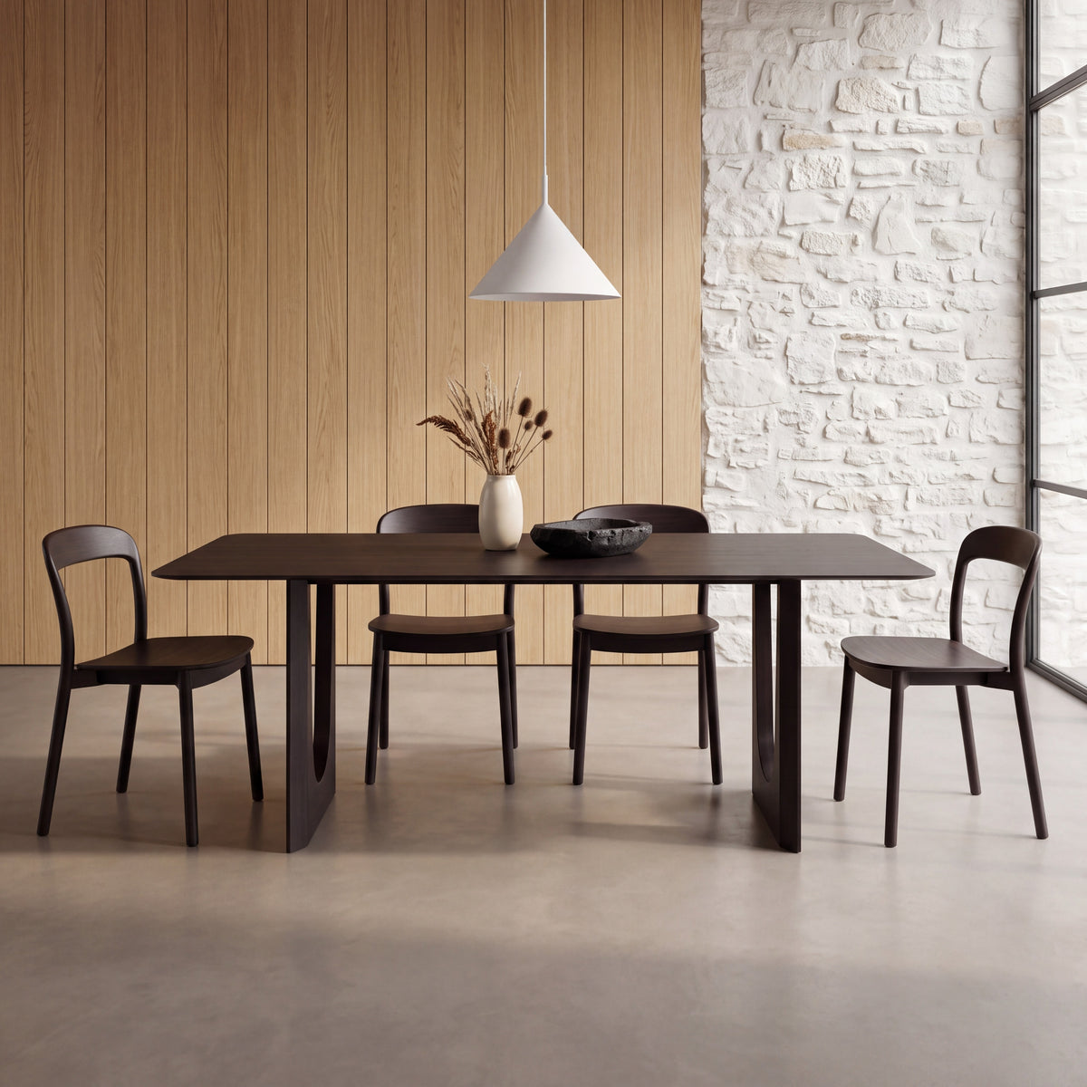 Greenington Hanna Dining Table in Caviar bamboo