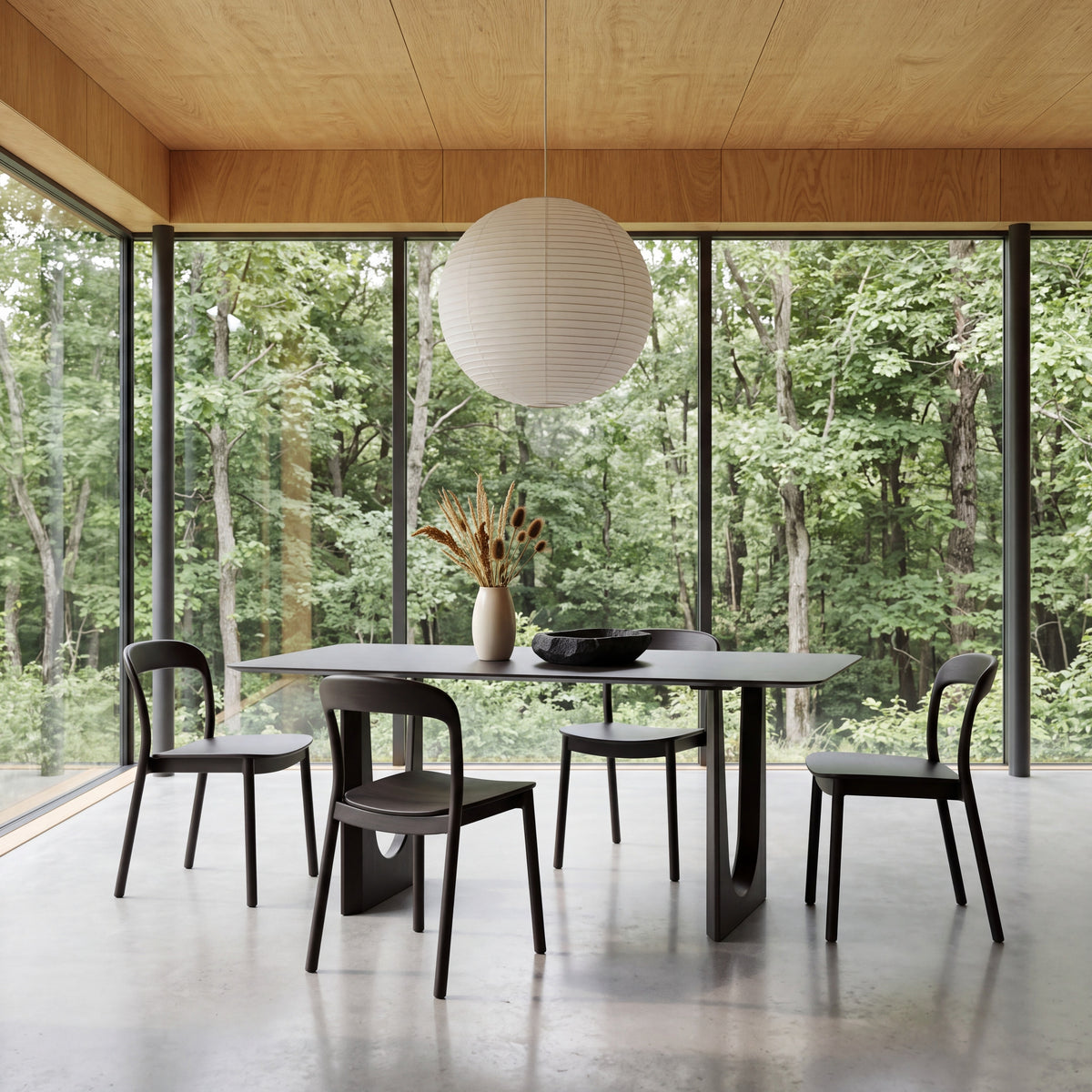 Greenington Hanna Dining Table in Caviar bamboo