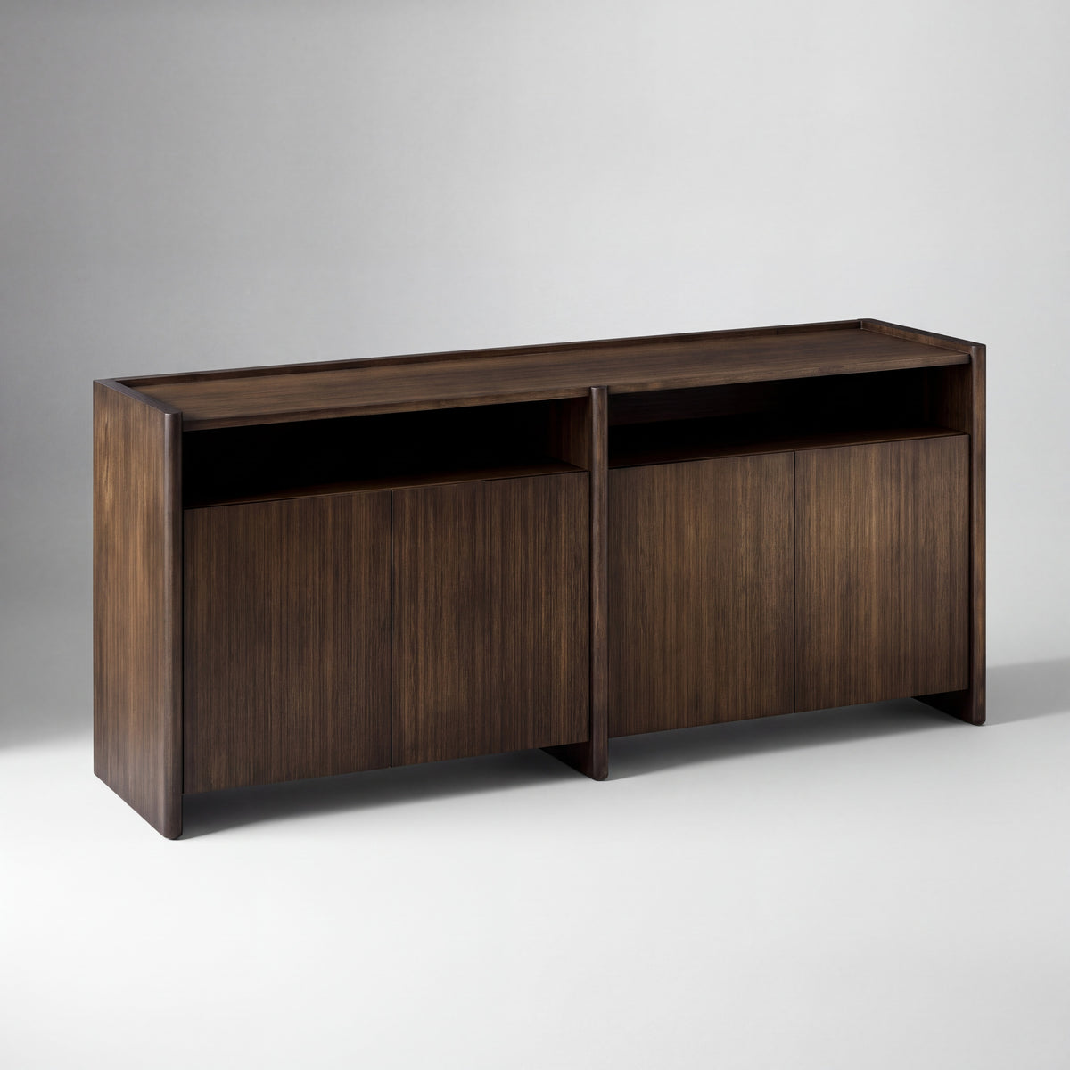 Greenington Hudson Sideboard/Media Center in Black Walnut bamboo, shown on a plain background