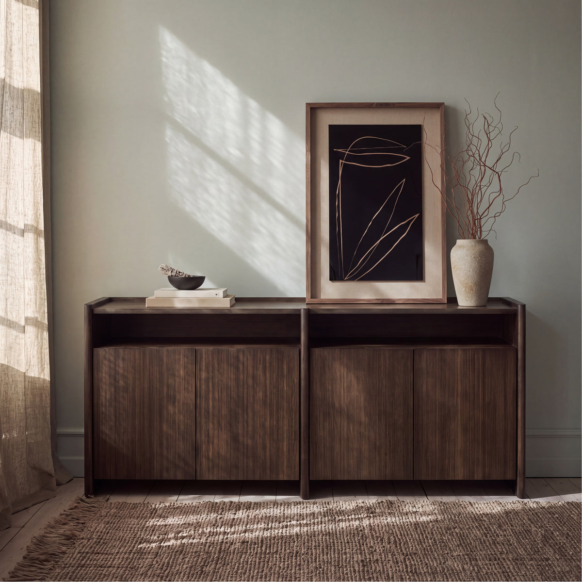 Hudson sideboard/media center in Black Walnut